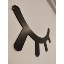 2'li Dekoratif Kirpik ( 30 x 16  cm  Siyah Mdf 3 mm )