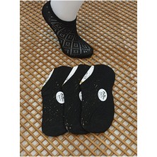 Rocks For Penye Tığlı Patik Kadın 3 Çift Çorap