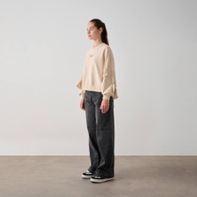 Loco Loco Kız Çocuk Kolları Fiyonklu Sweat