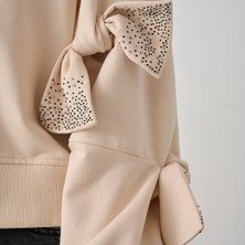 Loco Loco Kız Çocuk Kolları Fiyonklu Sweat