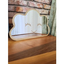 Bulut Figürlü Çocuk Odası Dekoratif Pleksi Ayna 40 x 25  cm  Büyük Boy
