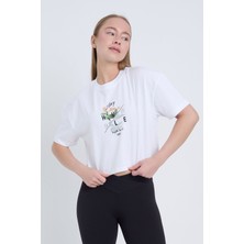 Kadın Oversize Humble Beyaz Renk Crop