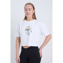 Kadın Oversize Humble Beyaz Renk Crop