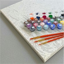 Sayılarla Boyama Numaralı Tuval Seti Fırça Boya Dahil 40X50CM - Sarı Kanarya