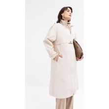 Allday B87029A0 Kadın Cepli Rüzgarlıklı Trençkot