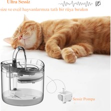 Multizone Otomatik Kedi Köpek Su Kabı Hareket Sensörlü Sessiz Şeffaf Su Pınarı Su Çeşmesi