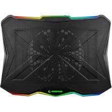 Rampage Ad-Rc8 Showy Siyah 180MM Fan 15''-17'' Rgb Işıklı Notebook Soğutucu Stand