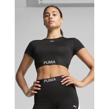 Puma 52680501 W Puma Strong Tee - Short Kırmızı Yuvarlak Yaka Crop Düz Kadın T-Shirt