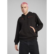 Puma 63012101 F1 Ess+ Graphic Hoodie Pum Siyah Kapüşon Yaka Regular Fit Düz Erkek Sweatshırt