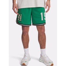 Under Armour 1390120-305 Courtside Hoops Short Yeşil Loose Fit Erkek Şort