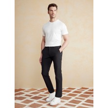 Brooks Brothers Normal Bel Düz Paça Standart Siyah Erkek Pantolon BBSS25MPT020