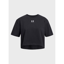 Under Armour Düz Siyah Erkek Çocuk T-Shirt 1389755-001-UA Rival Ss
