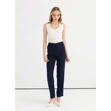 Selen Normal Bel Standart Lacivert Kadın Pantolon 25YSL5345