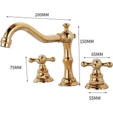 Alchemy Set Lavabo Musluğu Masa Üstü Sıcak ve Soğuk Kontrol Vanası Mikser Kolu Banyo Anahtarı D Montajı (Yurt Dışından)