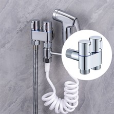 Alchemy Mini Çok Fonksiyonlu Musluk Pirinç 1 Giriş 2 Çıkış Çift Kontrol Çamaşır Makinesi Krom Musluk ve Tuvalet-C (Yurt Dışından)