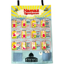 Laylay Toys Namaz Öğreniyorum Panosu Cırtlı Anaokulu Kreş Panosu (48X68)