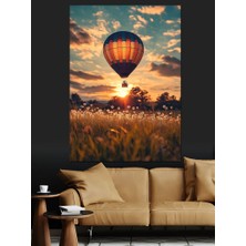 Ekart Gün Batımında Balon Dekoratif Kanvas - Mdf Ahşap Tablo