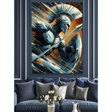 Ekart Zırhlı Savaşçı Dekoratif Kanvas - Mdf Ahşap Tablo