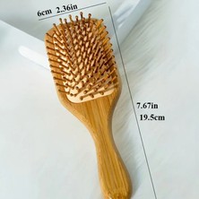 İnfeta Ahşap Bambu Uçlu Tarak Saç Fırçası