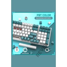 Rever Mekanik Oyuncu Klavyesi Red Switch Retro Dizayn 9 Işık Animasyonlu Rainbow LED Işıklı Gaming Klavye