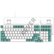 Rever Mekanik Oyuncu Klavyesi Red Switch Retro Dizayn 9 Işık Animasyonlu Rainbow LED Işıklı Gaming Klavye