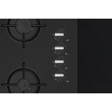 Tommatech TAO6001BG Ankastre Gazlı Ocak 65 cm Siyah Cam