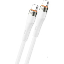 Xiaomi Redmi 8A Uyumlu - 100W 5A Type C To Type C Hızlı Şarj ve  Data Kablosu SCT-100