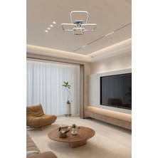 Ey Shop Modern 4'lü Kare 3 Renk (Beyaz&sarı&günışığı) LED Avize