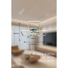 Ey Shop Modern 4'lü Kare 3 Renk (Beyaz&sarı&günışığı) LED Avize