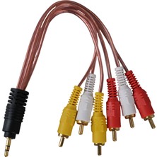 Powermaster 3.5 mm Stereo Erkek / 6 Rca Erkek 5+1 Kablo