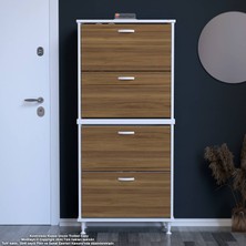 Modilayn UMAY' 2 Li Antre Hol 72x 168 x 26 cm’ lik 4 Düşer Kapak 8 Göz Bölmeli Ayakkabılık