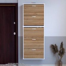 Modilayn VARBİ UMAY' 2 Li Asma Kapı Önü 72x193x26 cm 5 Düşer Kapak 10 Bölmeli Ayakkabılık