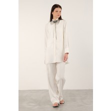 Tensel Boru Paça Pantolon Ekru