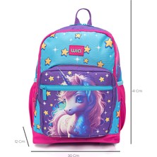 Wia Kız Çocuk Unicorn Desenli 3'lü Okul Çanta Seti