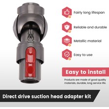 Bearrt Dyson V7 V8 V10 V11 Elektrikli Süpürge Parçaları Için Doğrudan Tahrikli Emiş Başlığı Bağlantı Konnektörü Adaptör Seti, Bilyalı Tekerlekler Yan Kapak (Yurt Dışından)