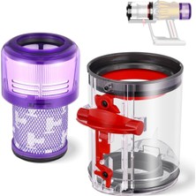 Bearrt Dyson V10 Slim V12 Dijital Slim Elektrikli Süpürge Aksesuarları Toz Kovası Toplayıcısı Için Yedek Toz Haznesi ve Filtre (Yurt Dışından)