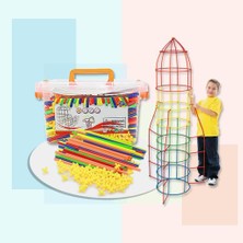 500PCS Straw Constructor Fort Oyuncak Bloğu Eğ Oyunu (Yurt Dışından)