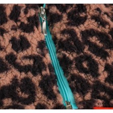 Peti Tailor Köpek Kıyafeti Leopar Wellsoft Fermuarlı Polar Mont