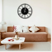 Modern Tasarım Elektrostatik Boyalı Metal Duvar Saati - 40  cm