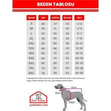 Peti Tailor Köpek Kıyafeti Red Bondit İçi Kürklü Reflektörlü Kapüşonlu Mont Yağmurluk