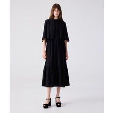 Nakışlı ve Büzgülü Elbise MW6240002123001