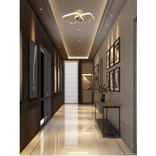 Ey Shop Modern Eskitme Gold Ikili Kare 3 Renk (Beyaz&sarı&günışığı) LED Avize