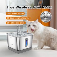 Alchemy Kedi Su Çeşmesi Paslanmaz Çelik: 3.5l Otomatik Evcil Hayvan - Köpek Su Dispenseri Seviye Pencereli (Yurt Dışından)