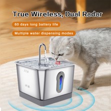 Alchemy Kedi Su Çeşmesi Paslanmaz Çelik: 3.5l Otomatik Evcil Hayvan - Köpek Su Dispenseri Seviye Pencereli (Yurt Dışından)