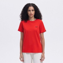 Ellesse  Ellesse EF174-RD Bisiklet Yaka Kadın T-Shirt - Kırmızı