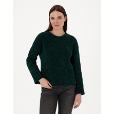 Pierre Cardin Kadın Koyu Yeşil Oversize Kazak 50290610-VR079