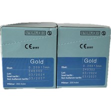 Hualong Akupunktur Iğnesi Altın Kaplamalı 0.20X13 mm 200LÜK Paket 400 Adet 2 Kutu