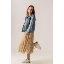 Loco Loco Kız Çocuk Klasik Denim Ceket