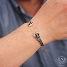 Nusret Takı 925 Ayar Gümüş Elif Vav Harfli Erkek Bilekliği