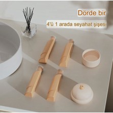 Kurtuluş Company 4'lü Silikon Seyahat Şişe Seti Sızdırmaz Taşınılabilir Seyahat Tipi Krem Şampuan Losyon Şişe Seti